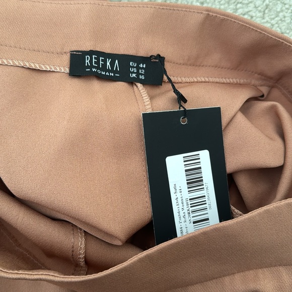 NWT REFKA Peach Colored High Waisted Trousers / Size US 12 - Picture 2 of 7